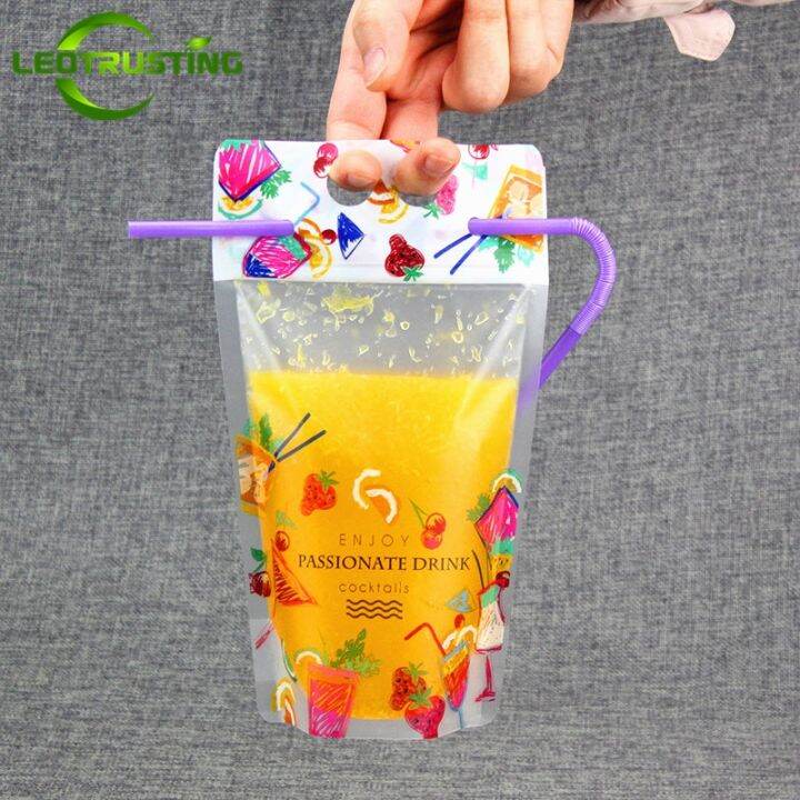 50pcs-450-500ml-passion-frosted-plastic-drinking-packaging-bags-party-cold-hot-beverage-fruit-juice-milk-beer-coffee-pouches