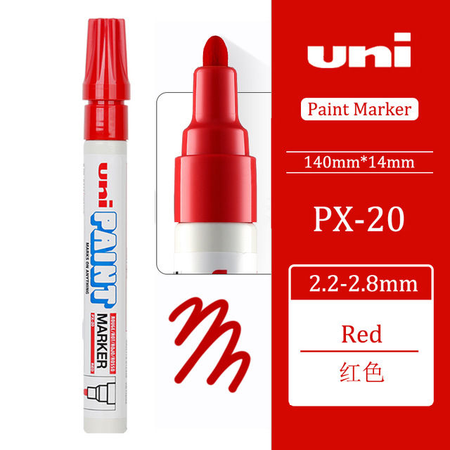 2019-uni-mitsubishi-3-pieces-px-20-paint-marker-writing-pen-tyre-pen-fine-tip-2-8mm-japan-15-colors-for-choose