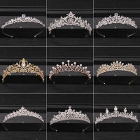 【CW】Baroque Rhinestone Crystal Crown And Tiara Bridal Hair Jewelry Headpiece Party Tiaras Crowns For Women Wedding Hair Accessories