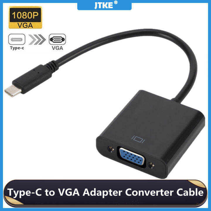 JTKE USB C to Female VGA Cable Adapter Type-C USB 3.1 to VGA Adaptor ...