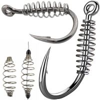 【LZ】◈♙☜  10Pcs Spring Fishing Hooks Stainless Steel Barbed Swivel Explosion Hooks Jig for Carp Fly Fishhooks Fishing Accessories Tackle