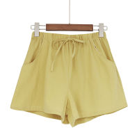 Ready Stock Women Seluar Pendek Perempuan Loose Wide Leg Short Elastic Waist Casual Shorts