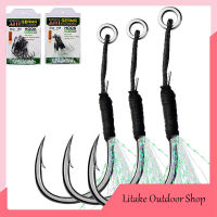 10Pcs Lure Barbed ตะขอตกปลา11-13-15-16-17-18-19 # ตกปลาทะเล Fishhook Feather Fishing Tackle อุปกรณ์เสริม