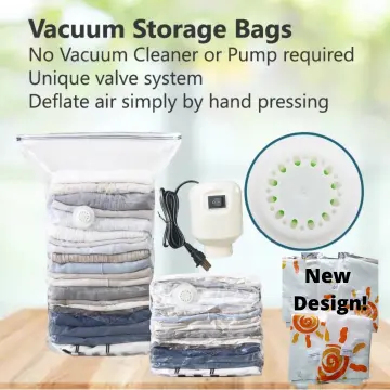 Travel Vacuum Storage Bags With Electric Air Pump for Bedding Pillows Towel  Clothes Space Saving Vacuum
