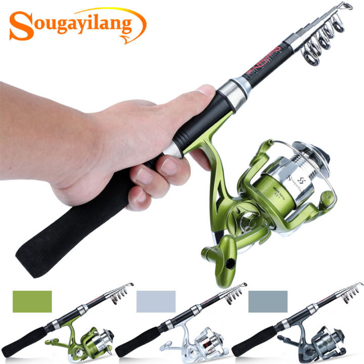 Sougayilang Fishing Rod and Reel Set 1.6M/5.2ft Telescopic Spinning Fishing  Pole with 1000/2000 Series 6BB Fishing Reel for Saltwater and Freshwater  Suitable Able for Fishing Beginner Travel Ultralight Fishing Tackle Fishing  Rod