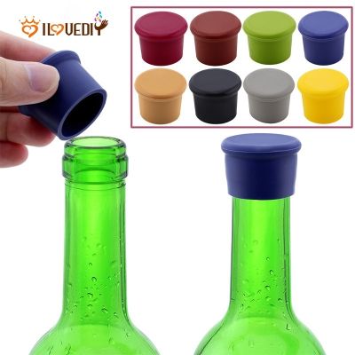 5 Pcs Food-grade Silicone Wine And Beer Fresh-keeping Dust-proof Cover / Wine Stopper Sealing Cap for The Spice Bottle Mouth Fresh-keeping Cap For Beverage Bottles