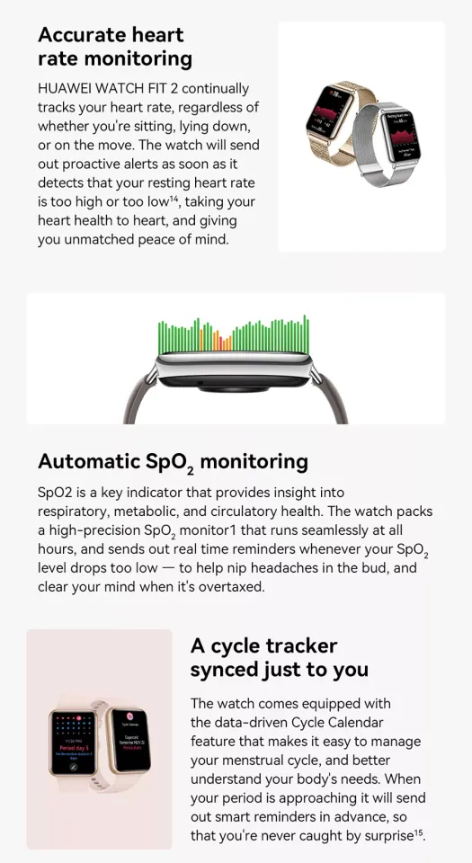 Huawei watch discount fit cycle calendar