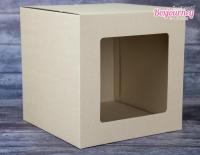 Boxjourney กล่องลูกฟูกพรีเมี่ยมมีหน้าต่าง 25x25x25 cm. (20 ใบ/แพค)