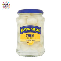Haywards Sweet Silverskin Onions (Sweet &amp; Mild) 400g หัวหอมดองรสหวาน ในน้ำส้มสายชู 400กรัม