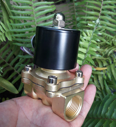 โซลีนอยวาล์วทองเหลือง-ขนาด-3-4-นิ้ว-ขนาดไฟ-ac-24v-คอยล์กลม-klqd-brass-solenoid-valve-มีสินค้าพร้อมส่ง