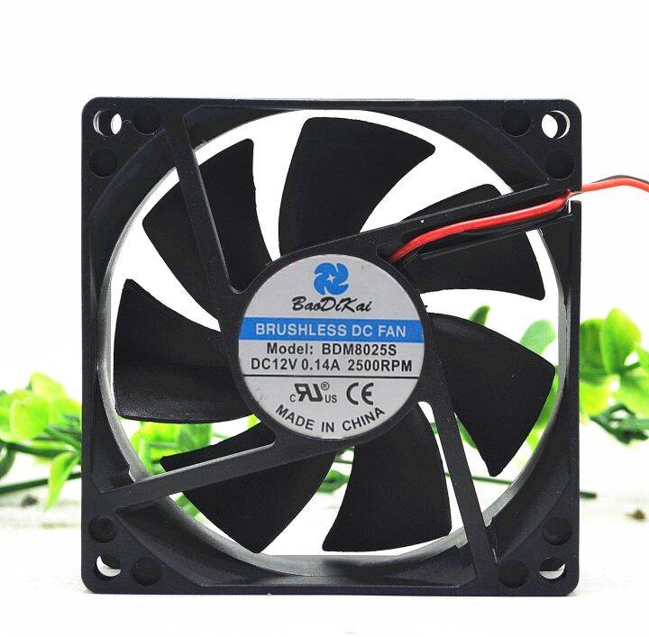 2022-New∈ BRUSHLESS DC FAN BDM8025S 8025 Ultra Quiet DC 12V 0.14A ...