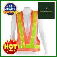 เสื้อจราจรสะท้อนแสงทรงวี YAMADA 5559V สีส้มV-SHAPED REFLECTIVE TRAFFIC VEST YAMADA 5559V ORANGE **คุณภาพดี**