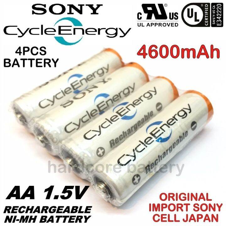 Original SONY AA   4600mAh Cycle Energy Ni-Mh Rechargeable Battery  RC toy remote control camera flash torch light DIY | Lazada