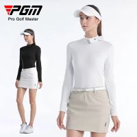 PGM Womens Golf Underlay Long Sleeve T Shirts Sports Fabric Bow Tie Fashion Sportswear YF616