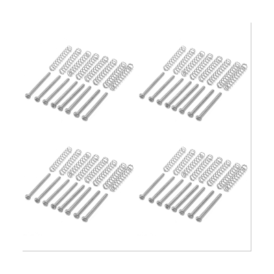 32 Pcs M2.5X32MM Electric Guitar Humbucker Pickups Adjust Height Screw and Spring - Pitch 0.4mm - Silver