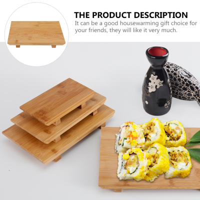 ซูชิถาดจานเสิร์ฟซาซิมิญี่ปุ่น Platter Board จาน Geta ตัดสไตล์ไม้ Server ไม้อาหารขนมขบเคี้ยวบนโต๊ะอาหาร Bamboo