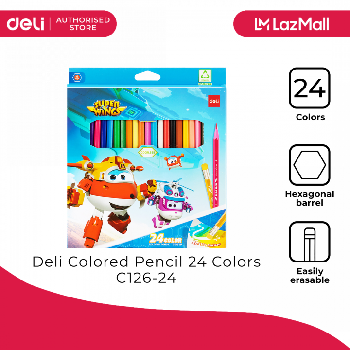 Deli C126-24 Colored Pencil 24 Colors | Lazada PH