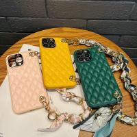 Fashion2023Wrist สายคล้องศัพท์ Case สำหรับ 13 12 11 Pro Max 14 Plus XR XS X 7 8 Plus SE 2020 2022หนังปกหลังฝาครอบป้องกัน