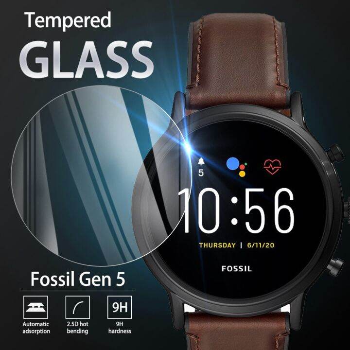 9h-premium-tempered-glass-for-fossil-gen-5-smartwatch-screen-protector-film-accessories-nails-screws-fasteners