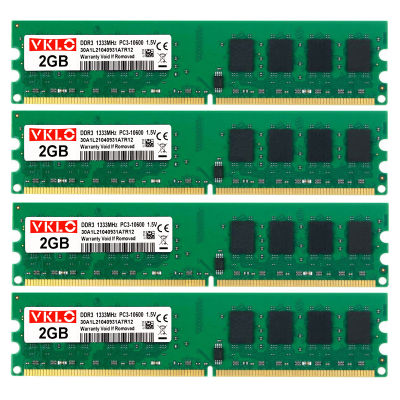 VKLO DDR3 RAM 4X2GB 1333MHz 1600MHz Desktop Memory 2GB PC3-10600 PC3-12800 240pins Non-ECC Unbuffered DIMM RAM Free Postage