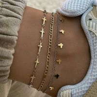 【CW】✷  Boho Anklet Bacelets Jewelry 2023 Trend Beach Chain Bead Leg Foot