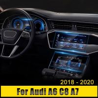 อุปกรณ์เสริมเหมาะสำหรับ C8รถ Audi A6 A7ระบบนำทางจีพีเอสรถยนต์2018 2019 2020กระจกเทมเปอร์ฟิล์มป้องกันเหล็กปกป้องหน้าจอ