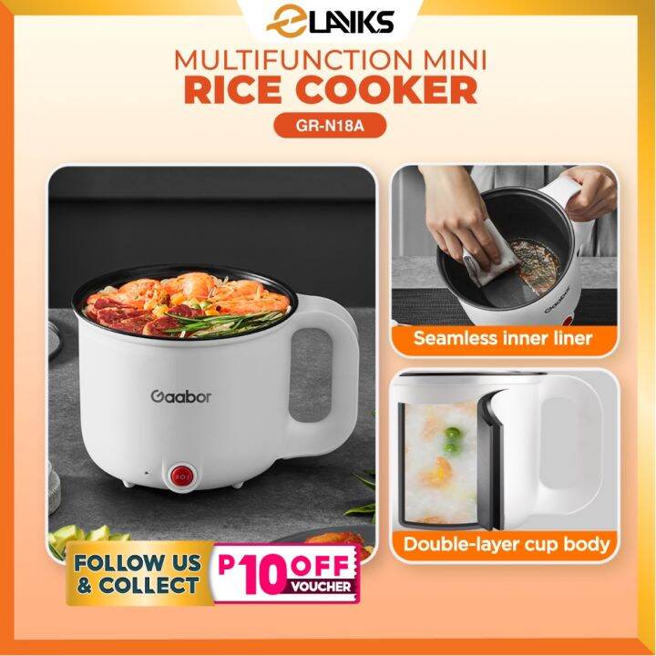 Gaabor Mini Rice Cooker 1.8L Multifunction Cooker NonStick Inner Pot