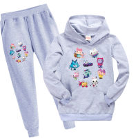 Anime Gabbys Dollhouse Cat Clothes Kids Cute CAT-TASTIC Hoodie Pants 2pcs Set Teenager Boys Tracksuits Baby Girls Clothing Sets