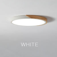 LED Surface Mount Ceiling Light Modern Ultra Thin Lighting Wood Lamp Fixture Living Room Home Decor Balcony Remote Control