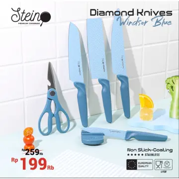 COD] PISAU SET / KNIFE SET STEIN DIAMOND KNIVES WINDSOR BLUE 100% ORIGINAL
