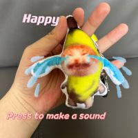 【YF】☈✸  New Creativity Pendant With Sound Crying Banana Keychain Car Keyring Accessories Gifts