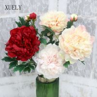 60CM Single Branch High Quality Artificial Peony Silk Flower Beautiful Home Decoration Fake Floral Wedding Bride Holding Flowers