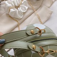 10 styles Women Girl Football Volleyball Round PU Leather Handbag Chain Shoulder Messenger Crossbody Bag Satchel Tote Purse