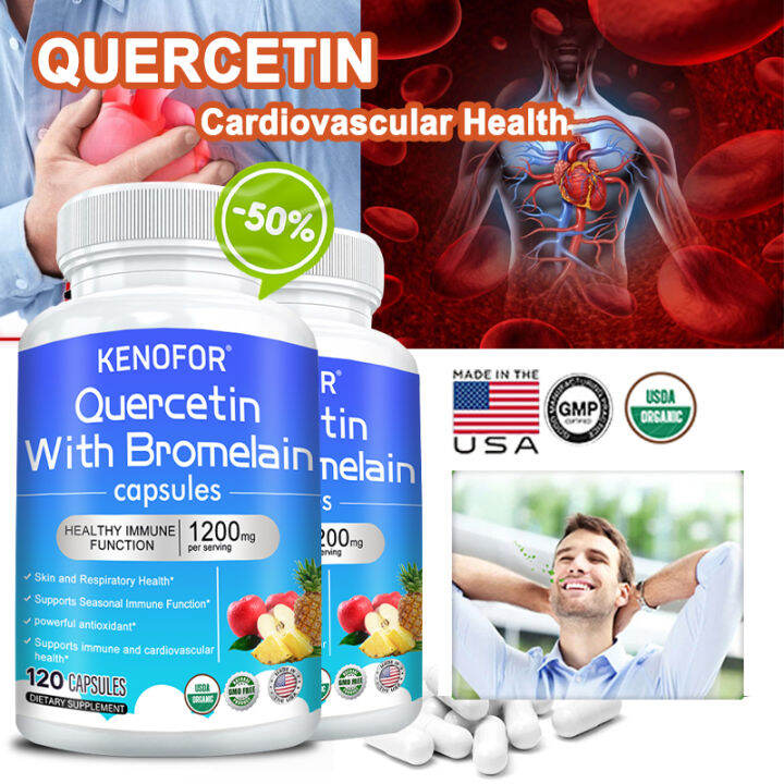 KENOFOR Quercetin Bromelain Capsules Promotes healthy immune response and circulation/supports