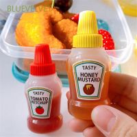 2pcs/set Salad Container Leakproof Squeeze Bottle Sauce Bottle Portable Mini Small 25ML For Lunch Box Tomato Ketchup Dispenser