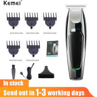 Kemei V030 Professional Waterproof Hair Trimmer แสดงผล Men S Hair Clipper Grooming Low Noise Clipper Titanium Ceramic Blade Adult