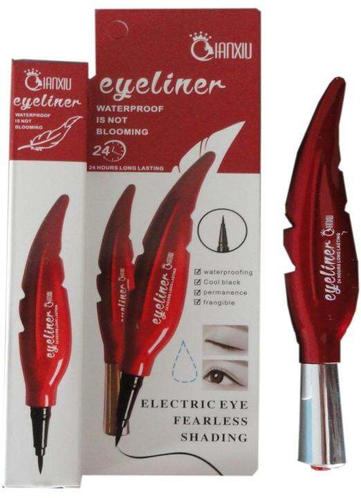 Eyeliner Daun Spidol Qianxiu Eyeliner Spidol Daun Waterproof Hitam Lazada Indonesia