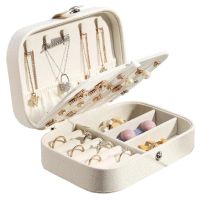 Jewelry Organizer Box Jewelry Display Case Travel Storage Box DIY Necklace Earring Ring Leather Storage Jewelry Box Organizer