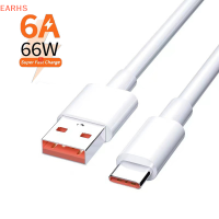 EOY 1/1.5Mile 6A 66W USB Type-C สายชาร์จเร็วสุดๆสำหรับ Xiaomi Huawei