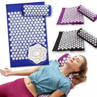 Pranamat eco lotus Acupressure Yoga Cushion Massage Pillow Set Kuznetsovs applicator Relieve Back Pain Foot Massager Shakti Mat