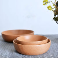 Reusable Fruit Wooden Household Kitchen Salad Bowl Eco Friendly Stylish Wooden Soup Bowl Multiple Size Basin Fruit Salad Bowl