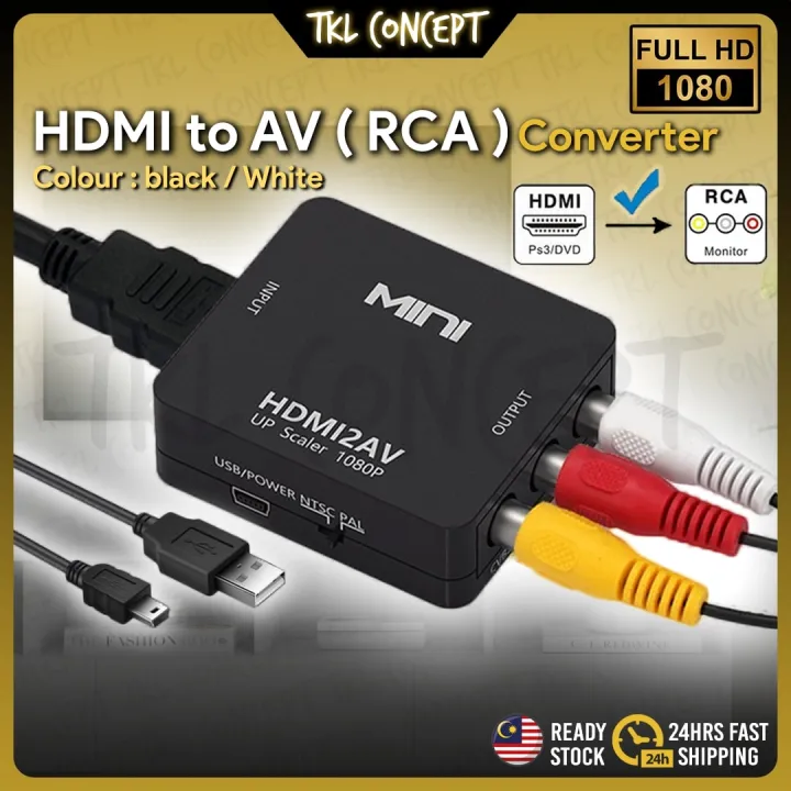 TKL HDMI to AV ( RCA ) Converter Box HDMI to AV Adapter ( HDMI to AV