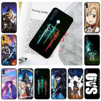 YU206 Sword Art Online Black อ่อนนุ่ม เคสโทรศัพท์ หรับ iPhone G41 Moto G51 G31 G52 13 14 G42 G1000 12 G71 G22 Max Plus Mini Pro ปก