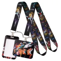 LT1338 ญี่ปุ่น Anime Manga สายคล้องคอ Lanyard พวงกุญแจผู้ถือป้าย ID Card Pass แขวนเชือก Lariat Lanyard สำหรับคีย์อุปกรณ์เสริม-Huidkeir