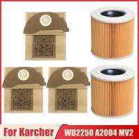 For Karcher WD2.250 WD2250 A2004 A2054 MV2 WD2 Robotic Vacuum Cleaner Replacement Hepa Filters Dust Bags Parts Accessories