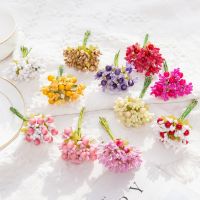 【CW】 10PCS Artificial Foam Flowers Bud Wedding Decorative Wreaths Christmas Decorations for Home Garden Diy Gifts Candy Box Scrapbook