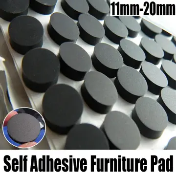 Self Adhesive Silicone Rubber Feet Black Round Furniture Pad