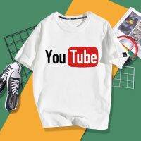 T-shirt youtube คู่เสื้อยืดแขนสั้นท่อนักเรียนชายและหญิงฤดูร้อนเยาวชนน้ำหลวมแบรนด์เสื้อผ้าสร้างสรรค์ความเห็นอกเห็นใจS-5X  91LM