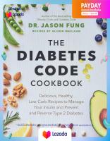 [New Book] The Diabetes Code Cookbook : Delicious, Healthy, Low-Carb Recipes to Manage Your Insulin and Prevent and Reverse Type 2 Diabetes [Hardcover] พร้อมส่งจากไทย