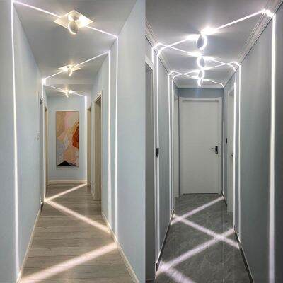 Modern RGB LED Ceiling Light Waterproof Indoor&amp;Outdoor Wall Light Balcony Bedroom Corridor Creative Ceiling Lamp Remote Control